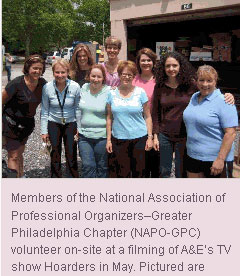 Delco-News-Network - Cindy and other professional organizers volunteer to help with an episode of Hoarders